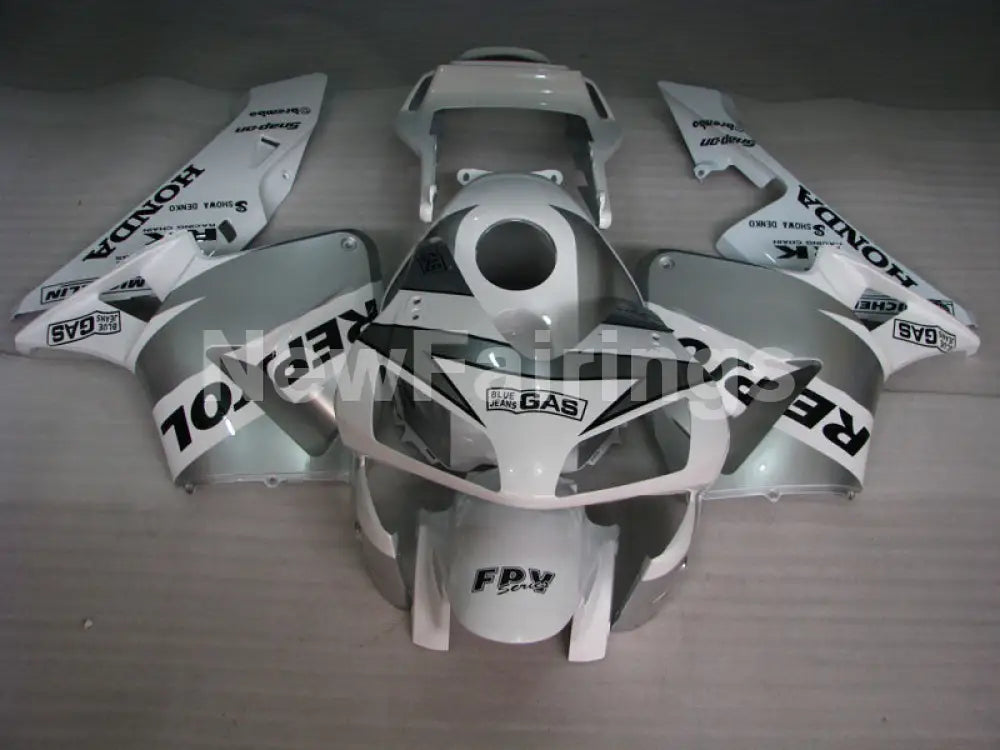 Silver and White Repsol - CBR600RR 03-04 Fairing Kit -