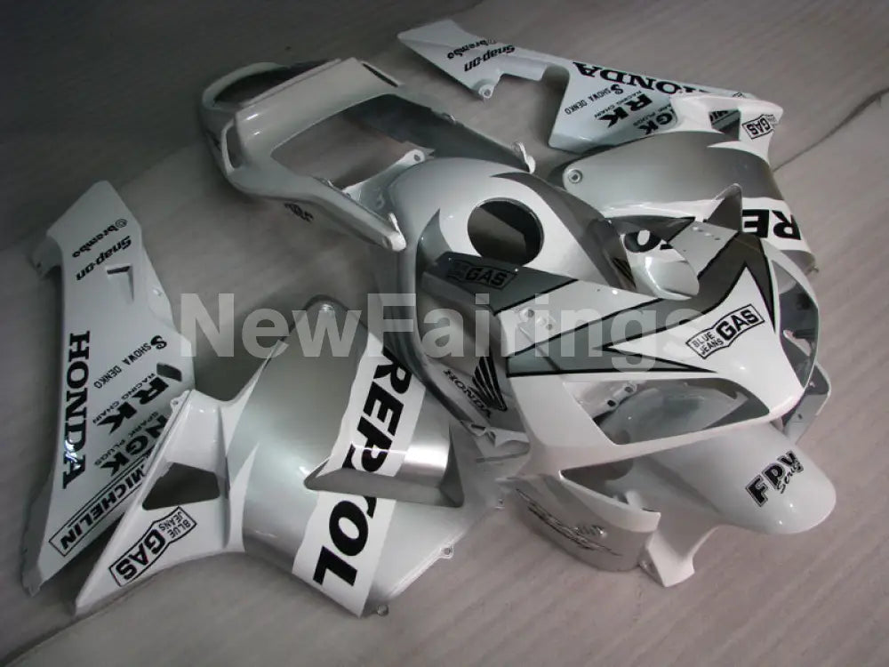 Silver and White Repsol - CBR600RR 03-04 Fairing Kit -