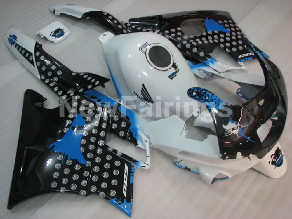 White and Black Blue Motorcycle - CBR600 F2 91-94 Fairing