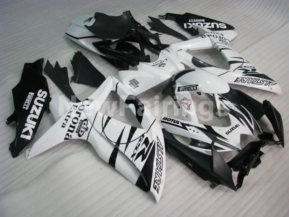 White and Black Corona - GSX-R750 08-10 Fairing Kit