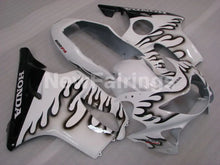 Charger l&#39;image dans la galerie, White and Black Flame - CBR600 F4 99-00 Fairing Kit -