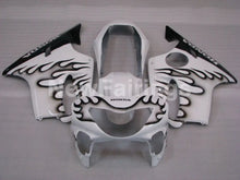 Charger l&#39;image dans la galerie, White and Black Flame - CBR600 F4 99-00 Fairing Kit -