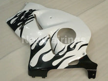 Charger l&#39;image dans la galerie, White and Black Flame - GSX1300R Hayabusa 99-07 Fairing Kit