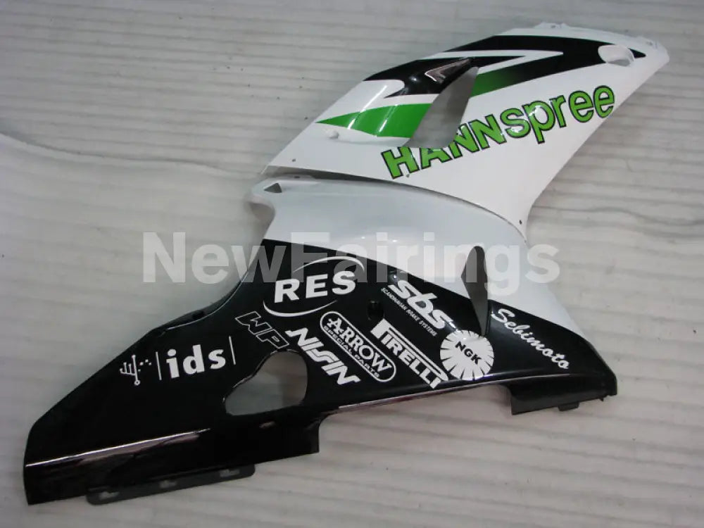 White and Black Green HANN Spree - YZF-R1 98-99 Fairing Kit