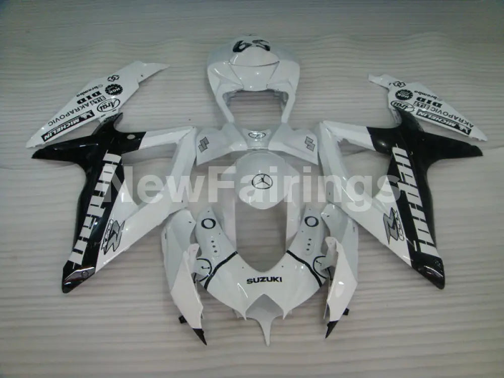 White and Black Jordan - GSX-R600 08-10 Fairing Kit