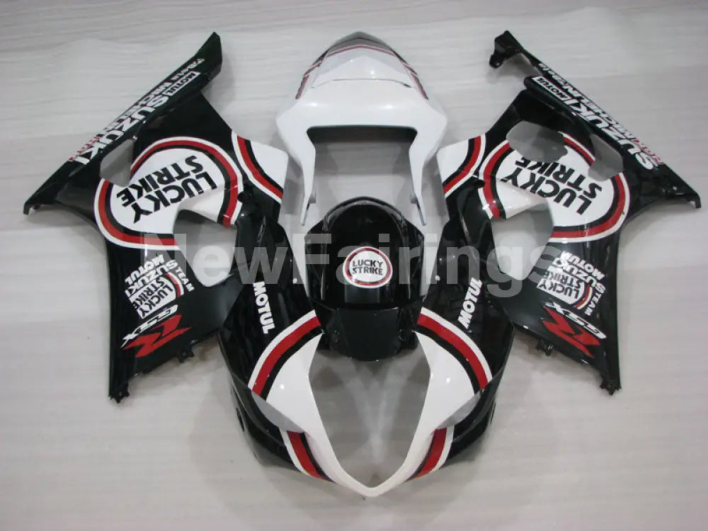 White and Black Lucky Strike - GSX - R1000 03 - 04 Fairing