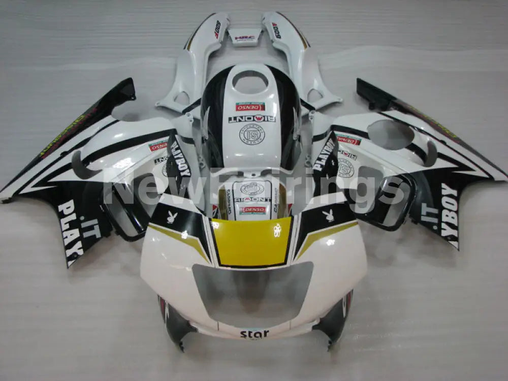 White and Black PlayBoy - CBR600 F3 95-96 Fairing Kit -