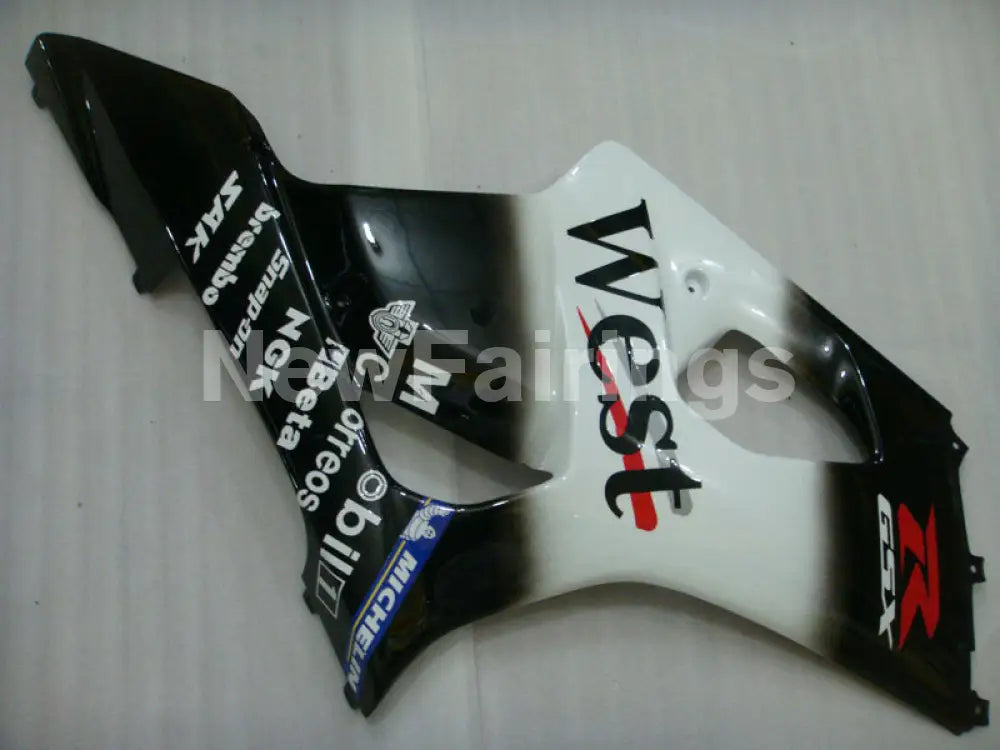 White and Black West - GSX - R1000 03 - 04 Fairing Kit