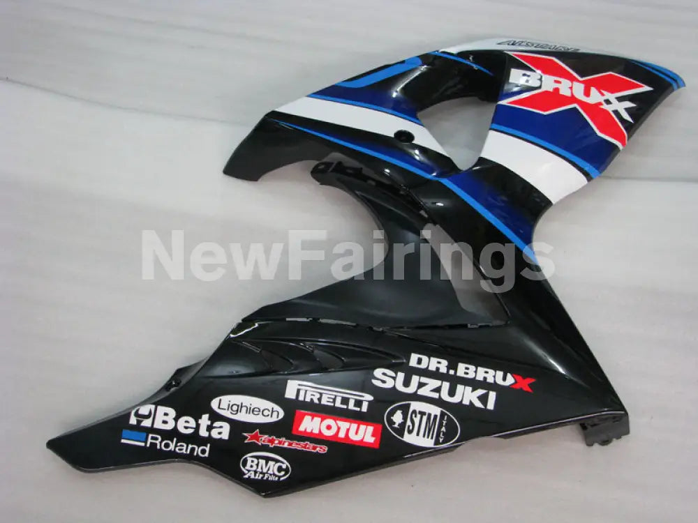 White and Blue Black Dark Dog - GSX - R1000 09 - 16 Fairing