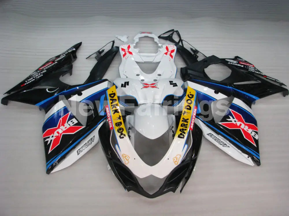 White and Blue Black Dark Dog - GSX - R1000 09 - 16 Fairing