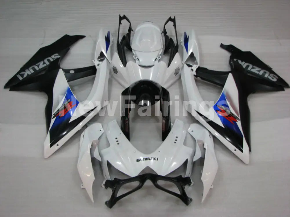 White and Blue Black Factory Style - GSX-R600 08-10 Fairing