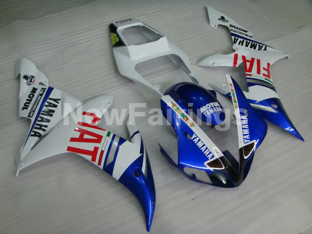 White and Blue FIAT - YZF-R1 02-03 Fairing Kit - Vehicles &