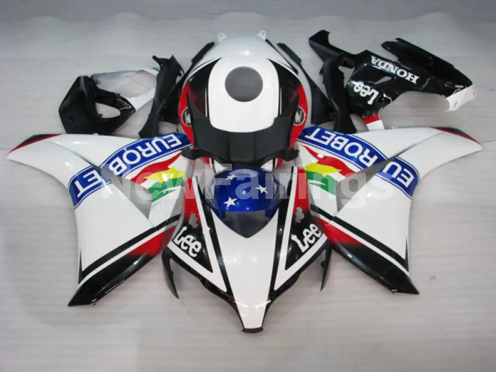 White and Red Blue Lee - CBR1000RR 08-11 Fairing Kit -