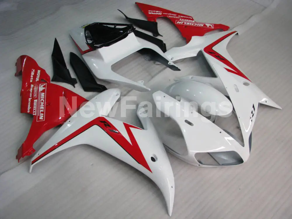 White and Red Factory Style - YZF-R1 02-03 Fairing Kit