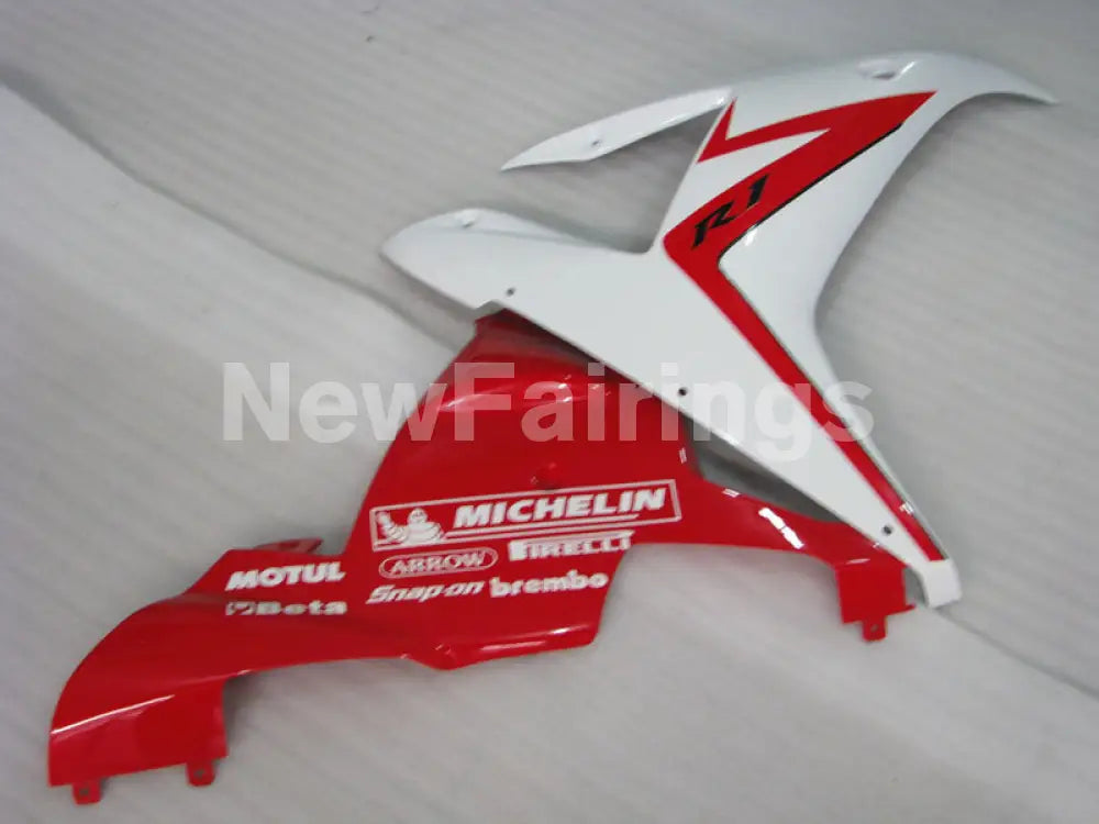 White and Red Factory Style - YZF-R1 02-03 Fairing Kit