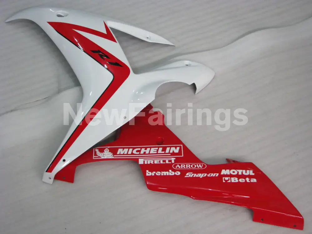 White and Red Factory Style - YZF-R1 02-03 Fairing Kit