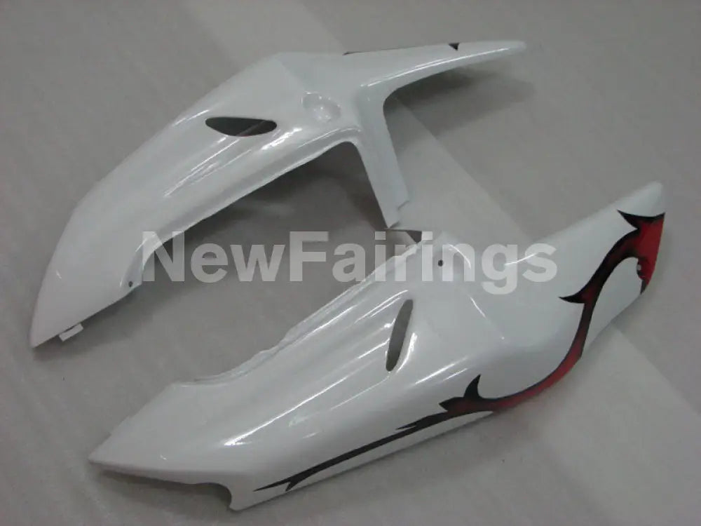 White and Red Flame - CBR 919 RR 98-99 Fairing Kit -