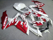 Charger l&#39;image dans la galerie, White and Red Flame - GSX-R750 08-10 Fairing Kit Vehicles &amp;