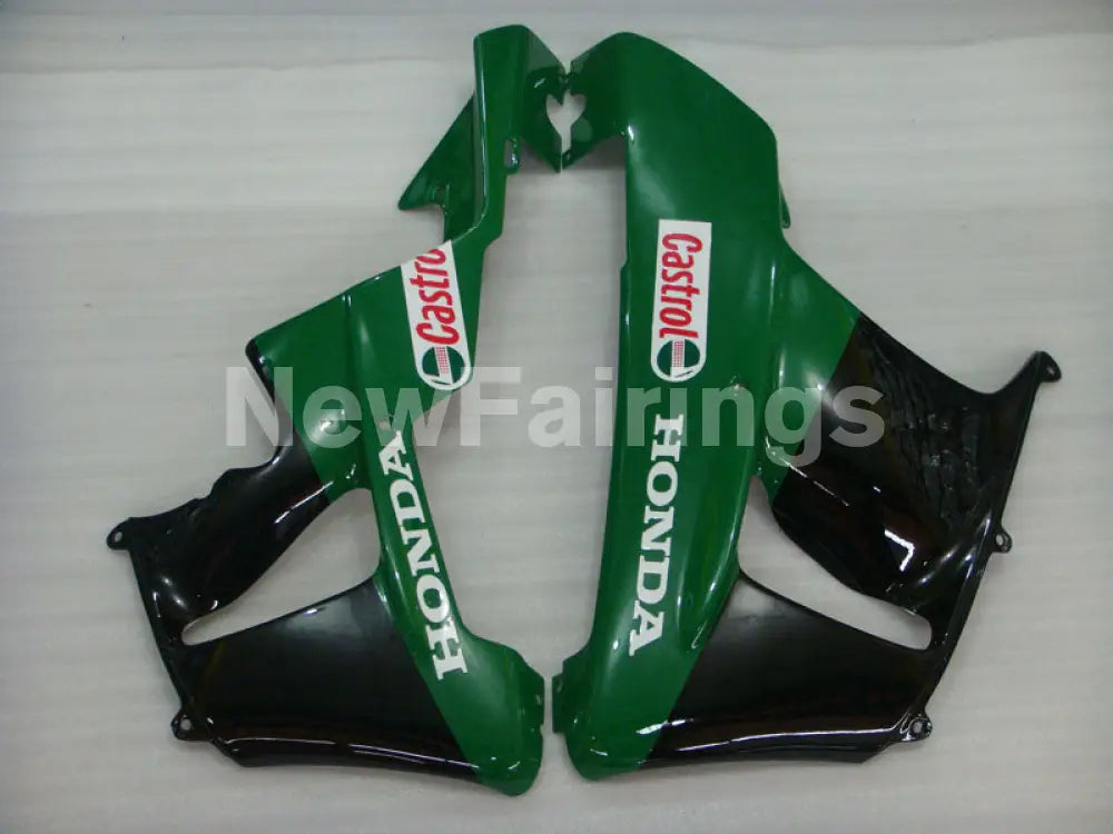 White and Red Green Castrol - CBR 929 RR 00-01 Fairing Kit -