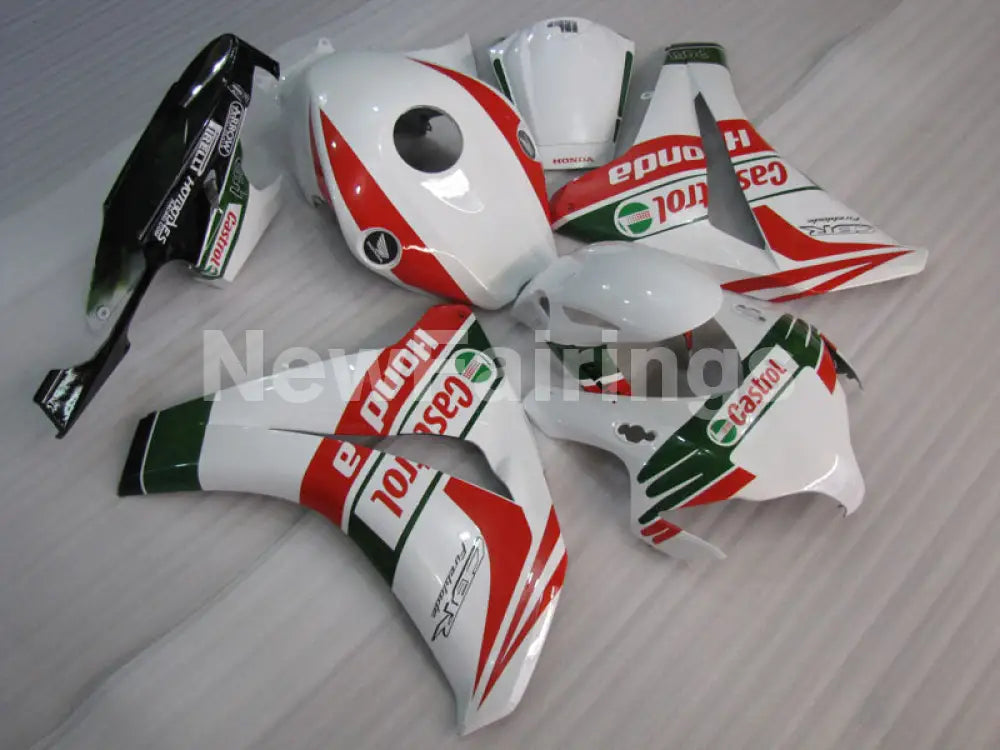 White and Red Green Castrol - CBR1000RR 08-11 Fairing Kit -