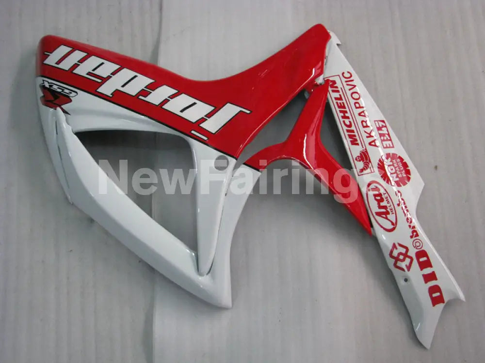 White and Red Jordan - GSX-R600 06-07 Fairing Kit -