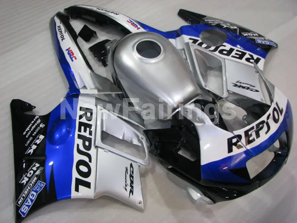 White and Silver Blue Repsol - CBR600 F2 91-94 Fairing Kit -