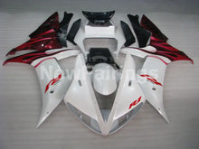 Charger l&#39;image dans la galerie, White and Wine Red Flame - YZF-R1 02-03 Fairing Kit