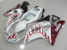 Charger l&#39;image dans la galerie, White and Wine Red Flame - YZF-R6 98-02 Fairing Kit Vehicles &amp; Parts &gt; Vehicle Parts &amp; Accessories &gt; Motor Vehicle