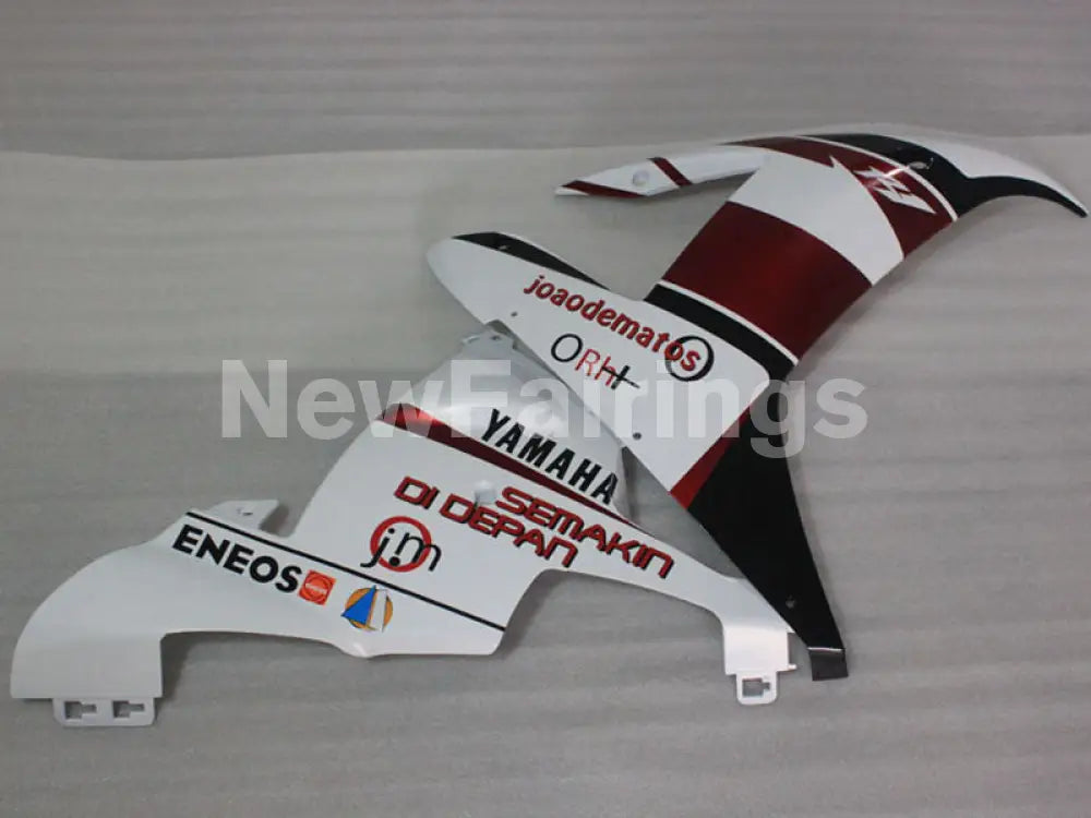 White and Wine Red joaodematos - YZF-R1 02-03 Fairing Kit