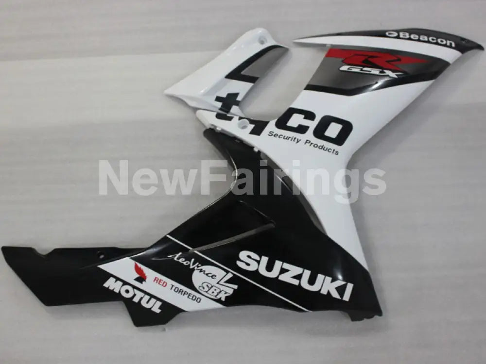 White and Black Beacon - GSX-R600 11-24 Fairing Kit