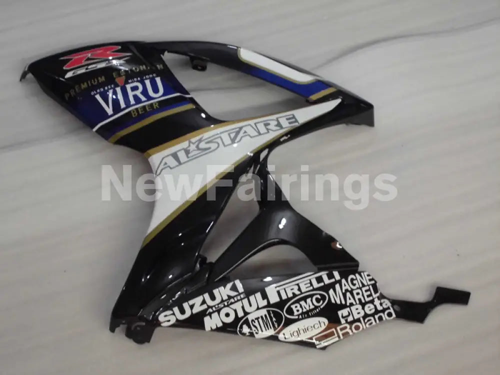 White and Black Blue Dark Dog - GSX-R600 06-07 Fairing Kit