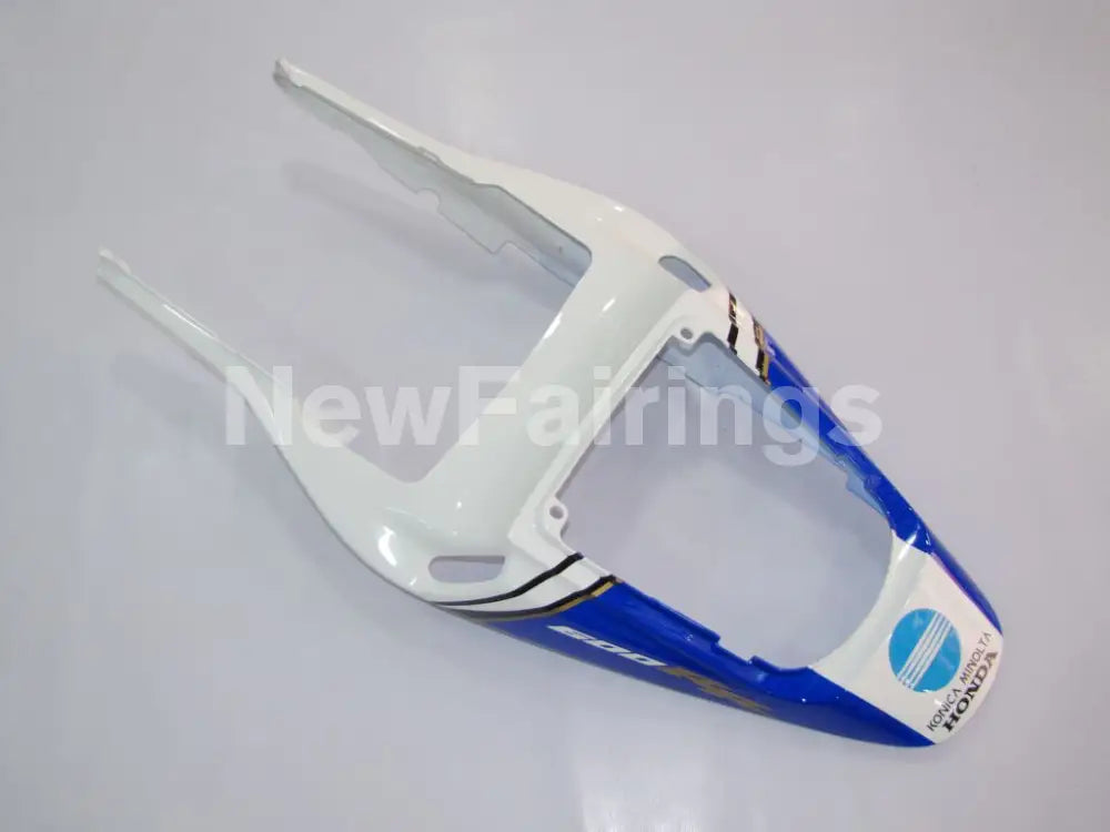 White and Black Blue Konica Minolta - CBR600RR 03-04 Fairing