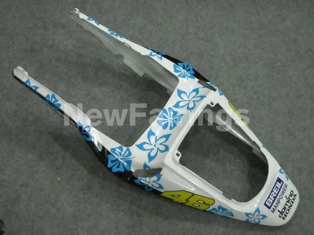 White and Black Blue Nastro Azzurro - CBR600RR 03-04 Fairing