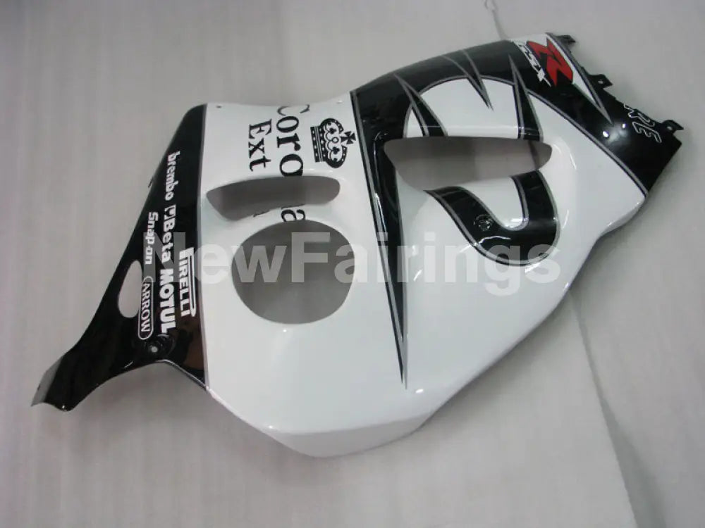 White and Black Corona - GSX1300R Hayabusa 99-07 Fairing