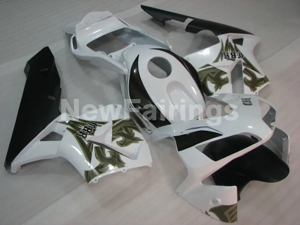 White and Black Factory Style - CBR600RR 03-04 Fairing Kit -