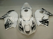 Charger l&#39;image dans la galerie, White and Black Flame - GSX1300R Hayabusa 99-07 Fairing Kit