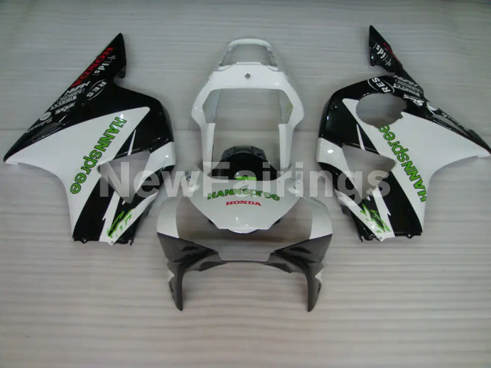 White and Black HANN Spree - CBR 954 RR 02-03 Fairing Kit -