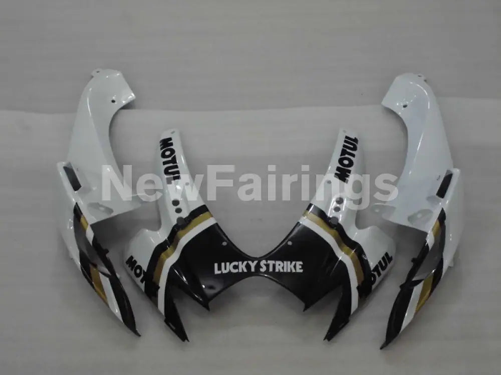 White and Black Lucky Strike - GSX-R750 06-07 Fairing Kit