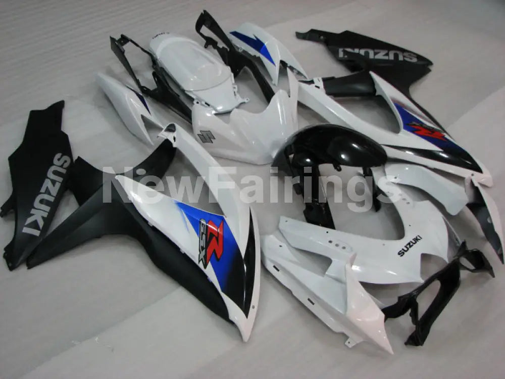 White and Blue Black Factory Style - GSX-R600 08-10 Fairing