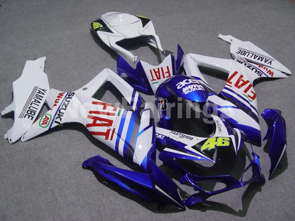 White and Blue FIAT - GSX-R600 08-10 Fairing Kit - Vehicles