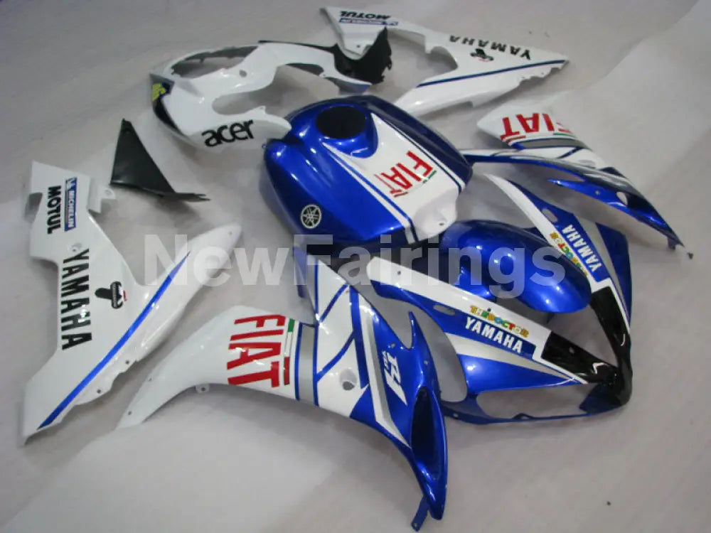 White and Blue FIAT - YZF-R1 04-06 Fairing Kit - Vehicles &