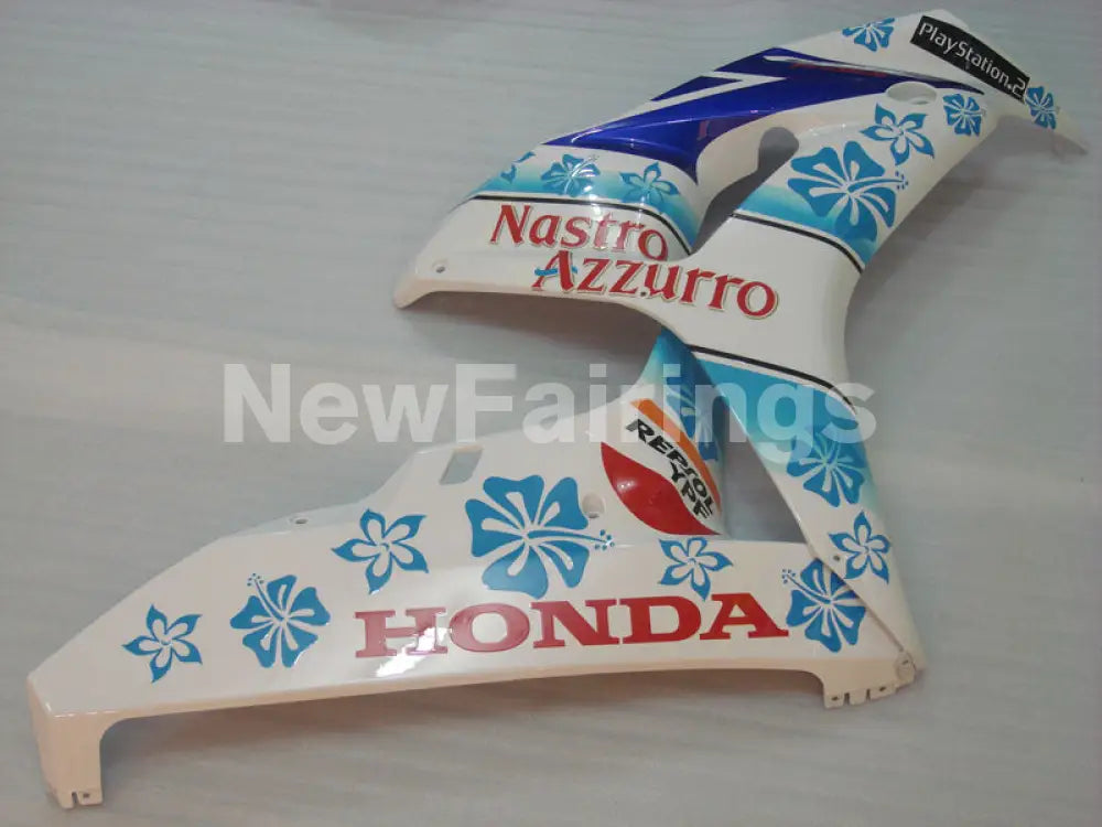 White and Blue Nastro Azzurro - CBR1000RR 06-07 Fairing Kit