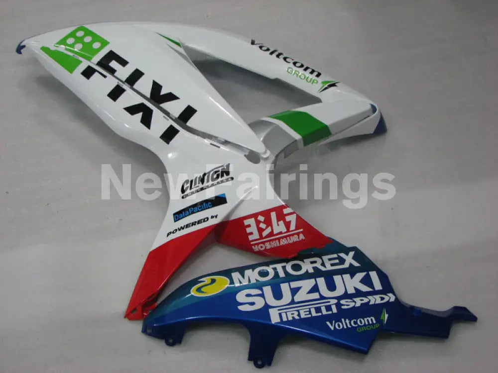 White and Blue Red MOTOREX - GSX-R750 08-10 Fairing Kit