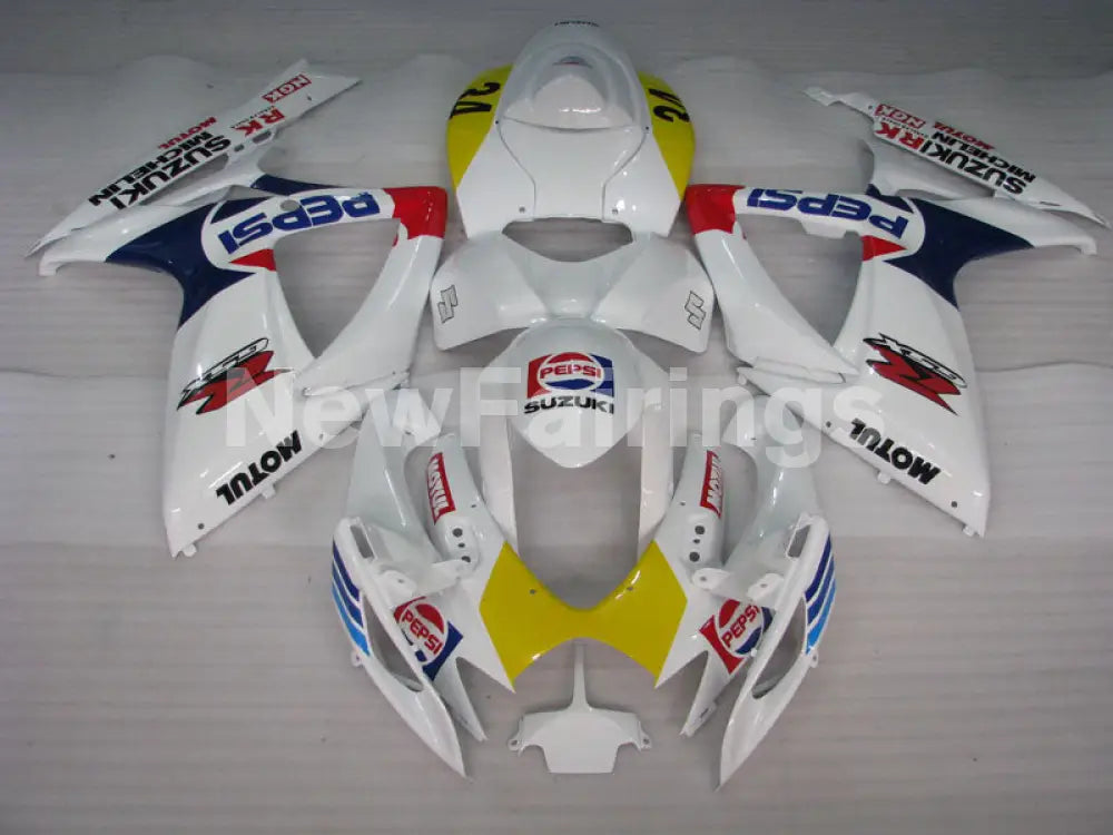 White and Blue Red PEPSI - GSX-R750 06-07 Fairing Kit