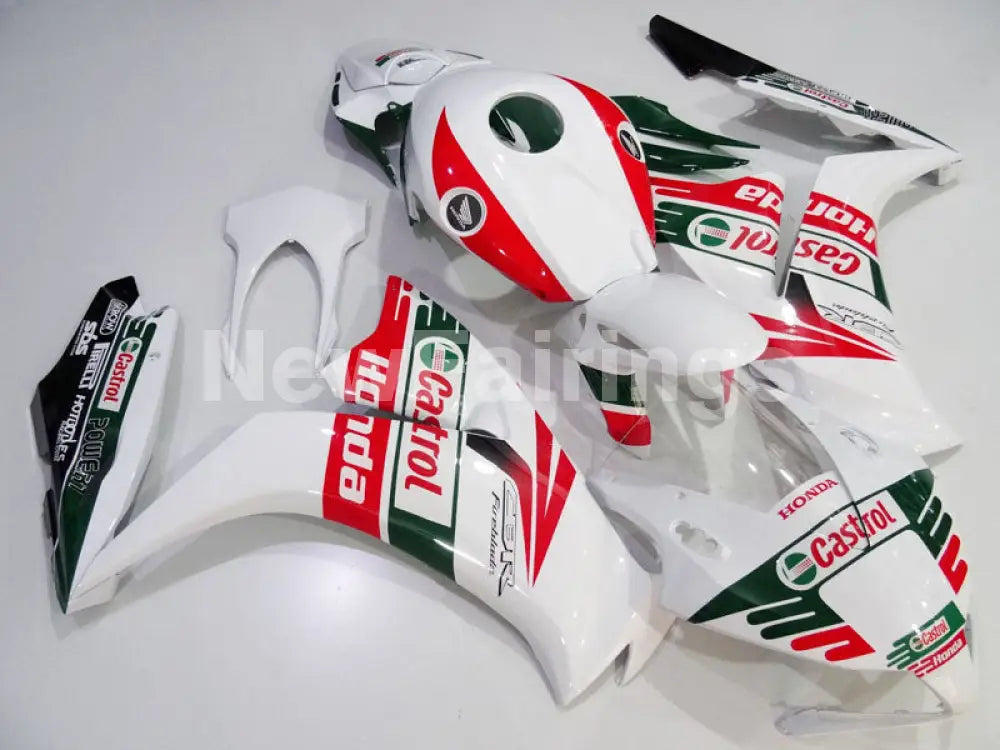 White and Green Red Castrol - CBR1000RR 12-16 Fairing Kit -