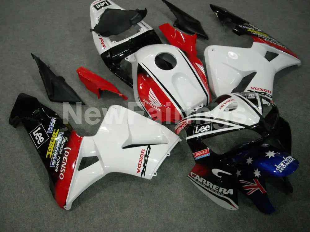 White and Red Black Lee - CBR600RR 05-06 Fairing Kit -