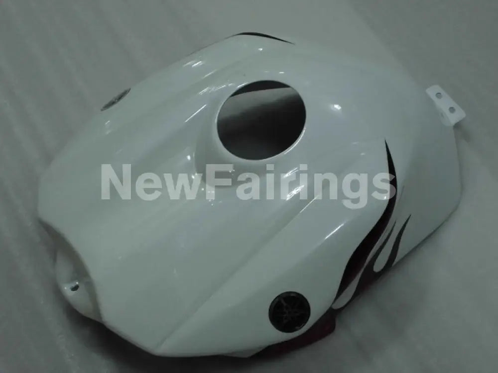 White and Red Flame - YZF-R1 04-06 Fairing Kit - Vehicles &