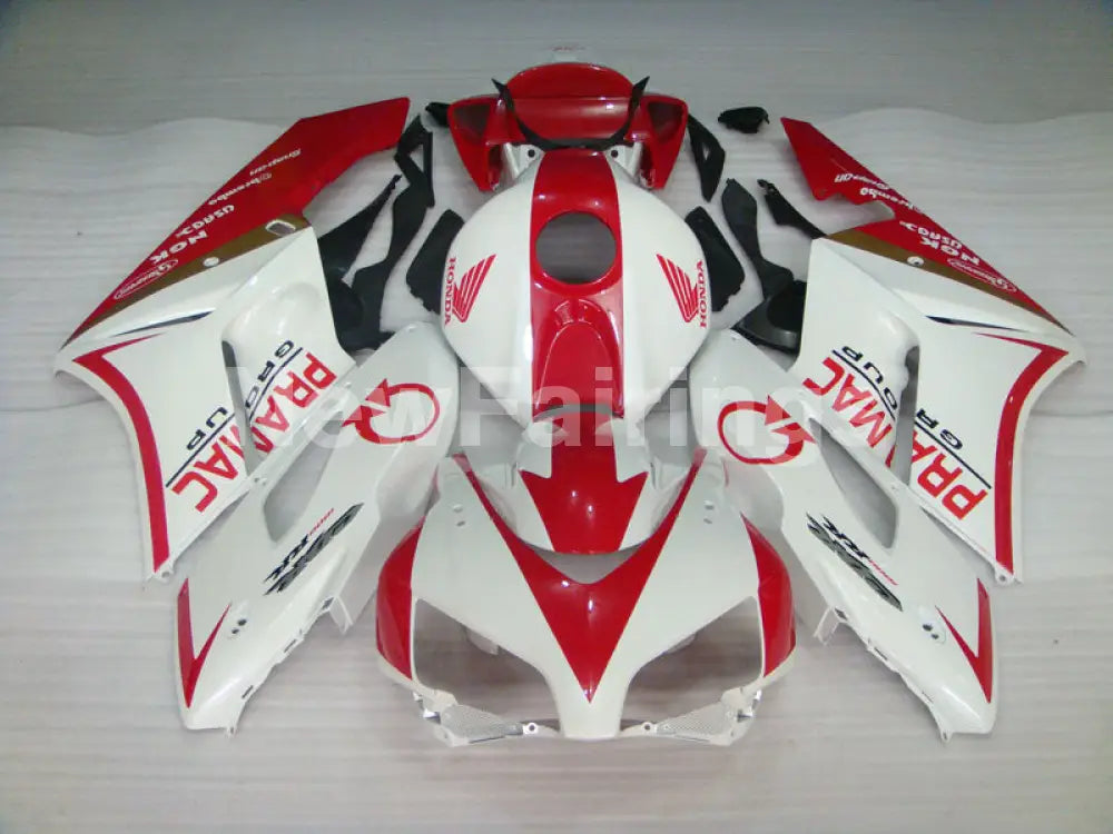 White and Red PRAMAC - CBR1000RR 04-05 Fairing Kit -