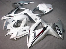 Charger l&#39;image dans la galerie, White and Silver Factory Style - GSX-R600 08-10 Fairing Kit