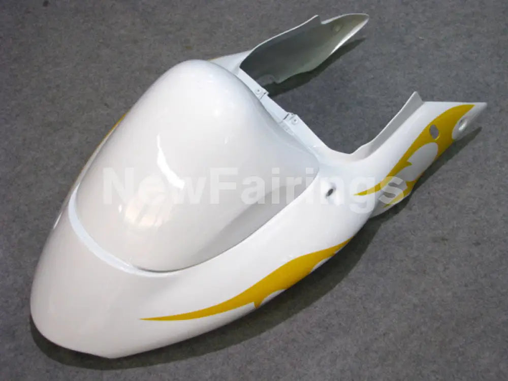 White and Yellow Flame - GSX1300R Hayabusa 08-20 Fairing